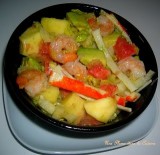 Salade exotique aux crevettes
