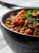 Haricots à oeil noir et viande hachée épicée