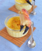 Petits flans au crabe et au curry