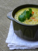 Soupe de lentilles rouges au curry et curcuma