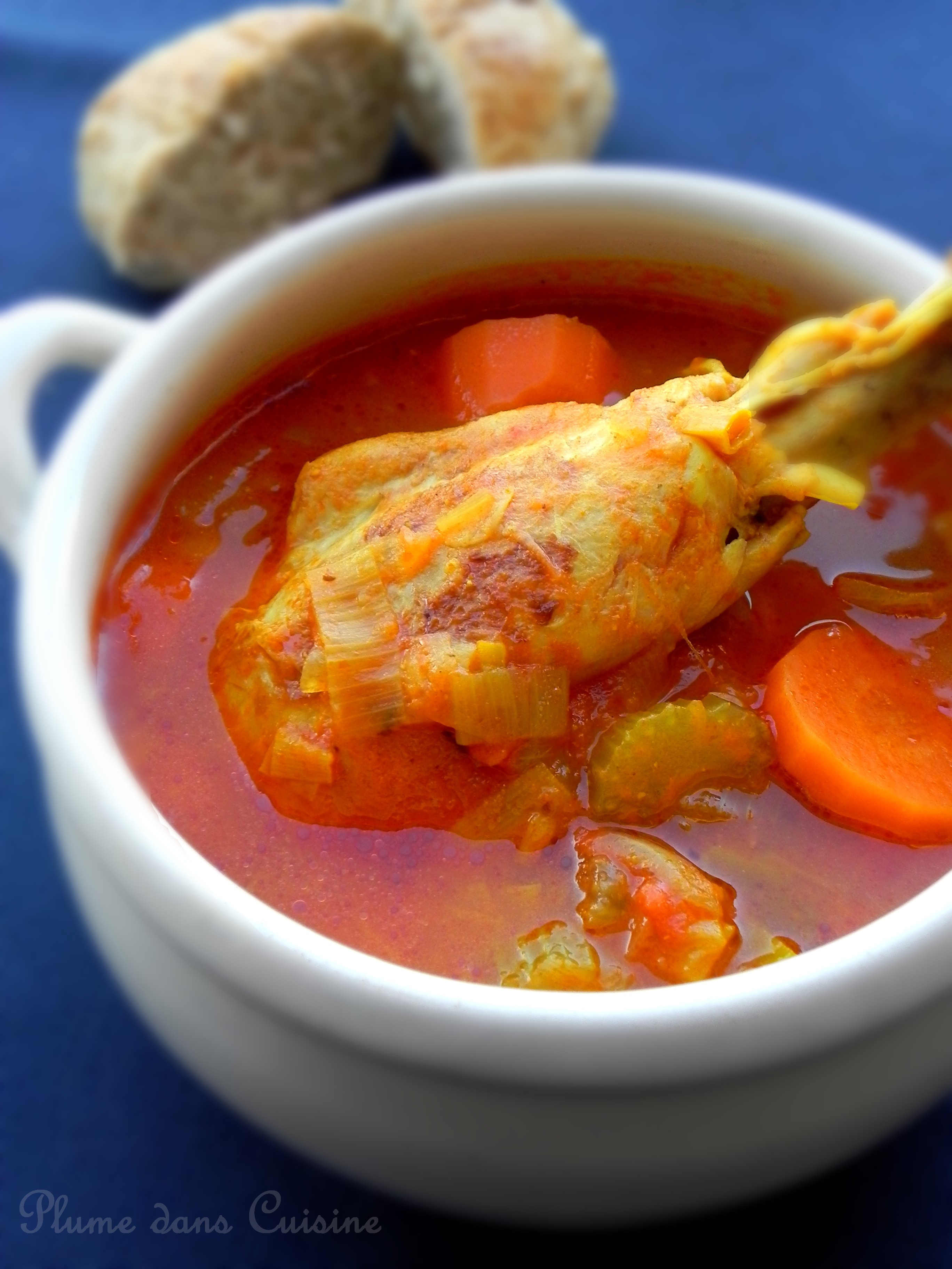 Ma soupe de poulet au curry Une Plume dans la Cuisine
