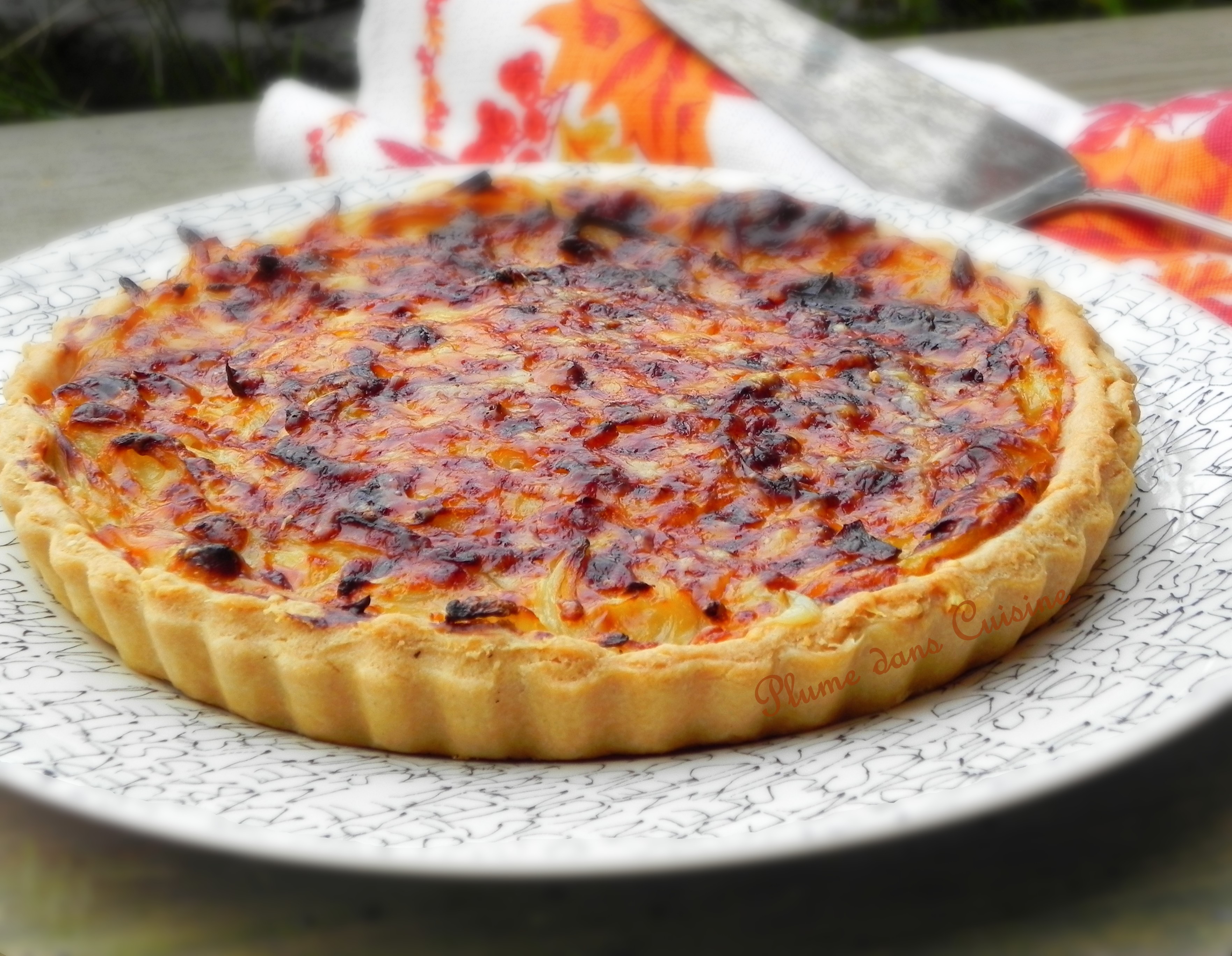 Tarte à l'oignon facile Une Plume dans la Cuisine Tarte à l'oignon facile Une Plume dans la Cuisine