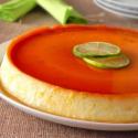 Flan caramel au fromage Kiri et au citron vert